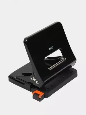 Канцелярский дырокол "Deli PowerSaving", с двумя отверстиями, 25 листов (Арт. - 0142bk)