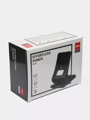 Канцелярский дырокол "Deli PowerSaving", с двумя отверстиями, 45 листов (Арт. - 0143bk)
