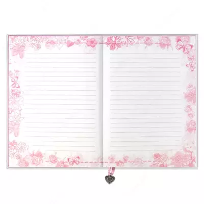 Feniks+ qizning "Yuraklar" kundaligi 178 x 125 mm, A6+, 80 varaq (Art. - 39791)