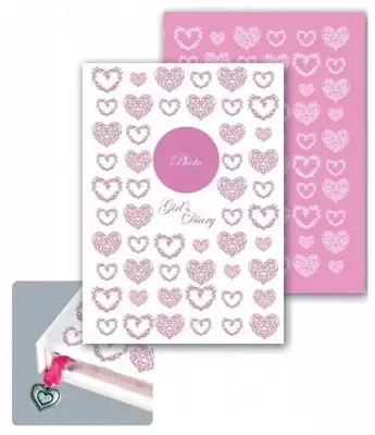 Feniks+ qizning "Yuraklar" kundaligi 178 x 125 mm, A6+, 80 varaq (Art. - 39791)