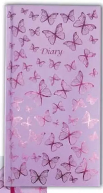 Ежедневник Феникс+ "Бабочки на сиреневом" 110 х 196 мм, А6, 240 листов (Арт. - 44521)