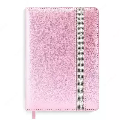 Ежедневник Феникс+ "Наппа" розовый металлик 177 х 126 мм, А6+, 160 листов (Арт. - 50455)
