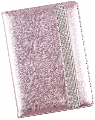 Ежедневник Феникс+ "Наппа" розовый металлик 177 х 126 мм, А6+, 160 листов (Арт. - 50455)