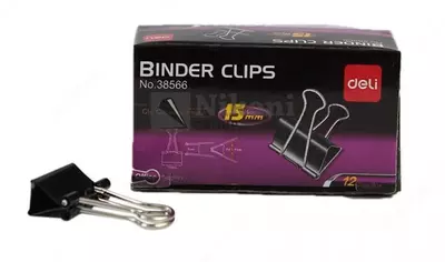 Металлический Зажим для бумаг "Deli" 15 мм (Арт.- 38566)