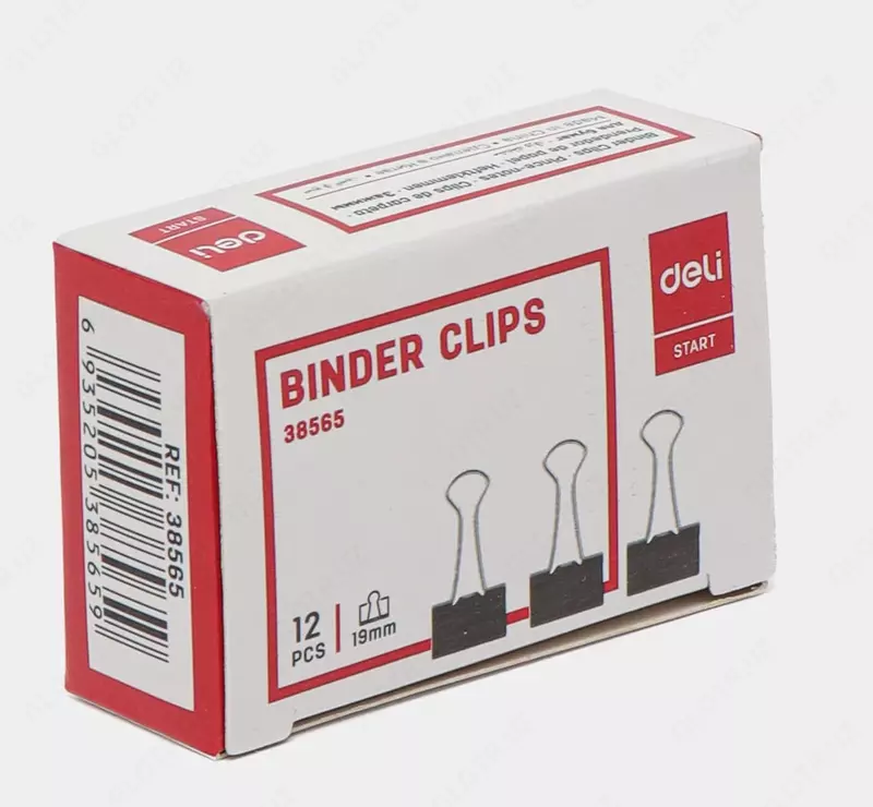 "Deli" qog'ozlari uchun metall qisqich 19 mm (Art.- 38565)