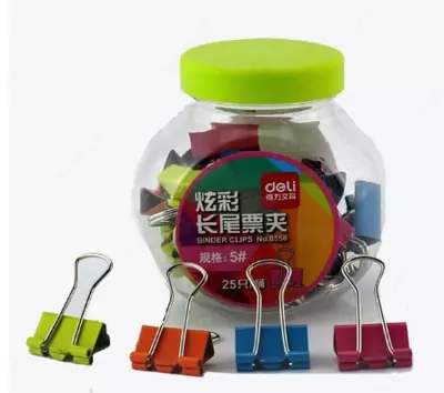 Металлический Зажим для бумаг "Deli" 19 мм (Арт.- 8558)