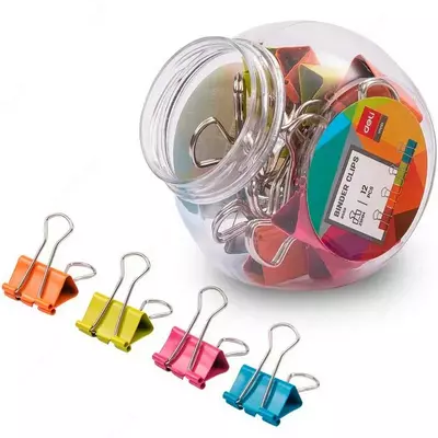 Металлический Зажим для бумаг "Deli" 25 мм (Арт.- 8559)