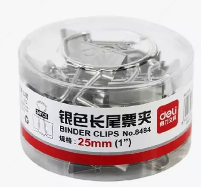 Металлический Зажим для бумаг "Deli" 25 мм (Арт.- 8484)