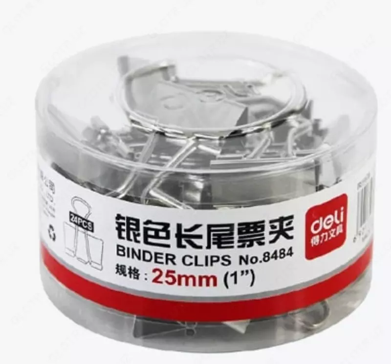 "Deli" qog'ozlari uchun metall qisqich 25 mm (Art.- 8484)