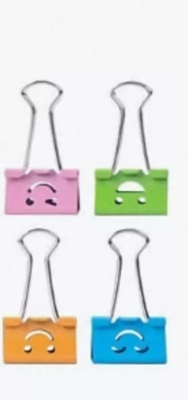 "Deli" smaylik qog'ozlari uchun metall qisqich, 25 mm (Art.- 8486)