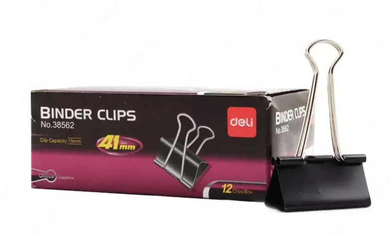 "Deli" qog'ozlari uchun metall qisqich 41 mm (Art.- 38562)