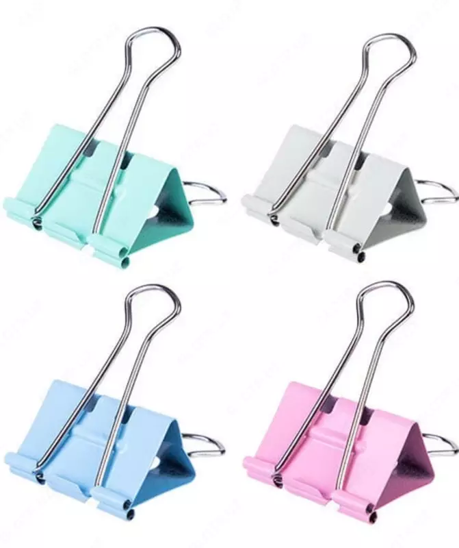 Металлический Зажим для бумаг "Deli" легкое нажатие 19, 25, 32 мм (Арт.- 8550S)