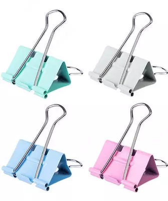 Металлический Зажим для бумаг "Deli" легкое нажатие 19, 25, 32 мм (Арт.- 8550S)