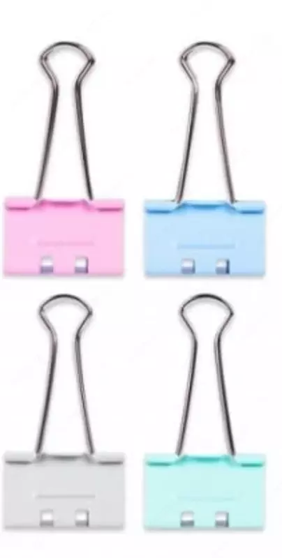 Металлический Зажим для бумаг "Deli" легкое нажатие 19, 25, 32 мм (Арт.- 8550S)