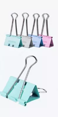 Металлический Зажим для бумаг "Deli" легкое нажатие 32 мм (Арт.- 8553-S)