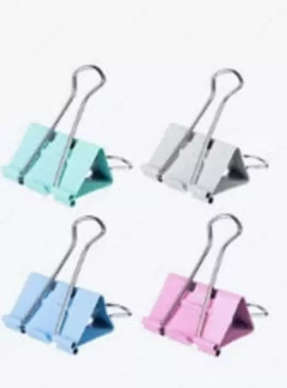 Металлический Зажим для бумаг "Deli" легкое нажатие 41 мм (Арт.- 8552-S)