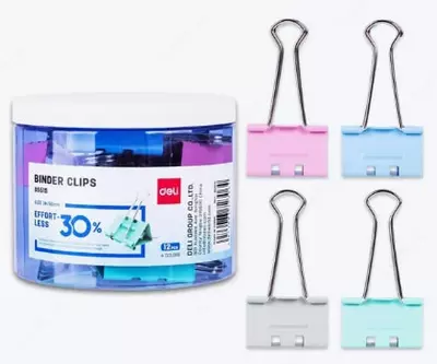 Металлический Зажим для бумаг "Deli" легкое нажатие 50 мм (Арт.- 8551-S)