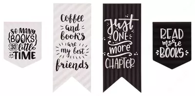 Dizayn magnit xatcho'p MESHU "Qora va oq" 58 x 28 mm (Art.- MS_39392)