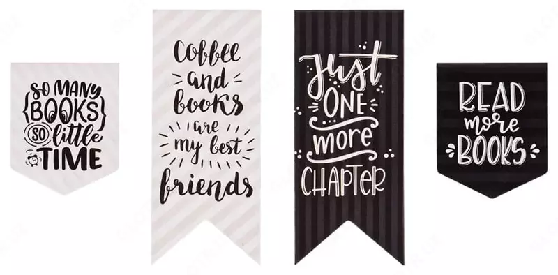 Dizayn magnit xatcho'p MESHU "Qora va oq" 58 x 28 mm (Art.- MS_39392)