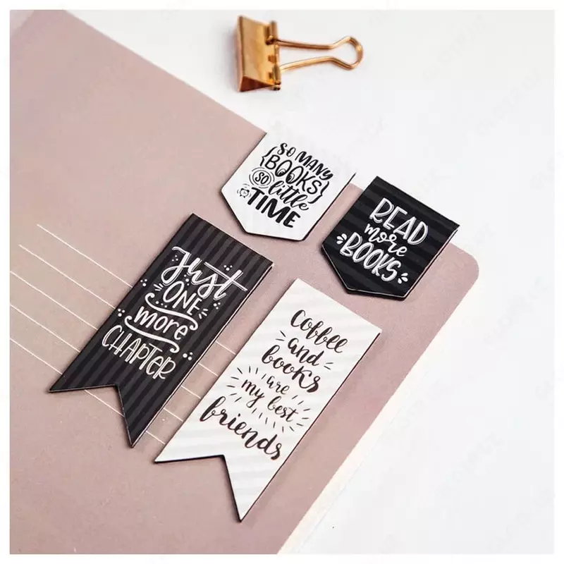 Dizayn magnit xatcho'p MESHU "Qora va oq" 58 x 28 mm (Art.- MS_39392)