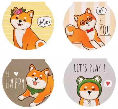 Dizayn magnit xatcho'p MESHU "Yoqimli it" 35 x 35 mm (Art.- MS_39407)