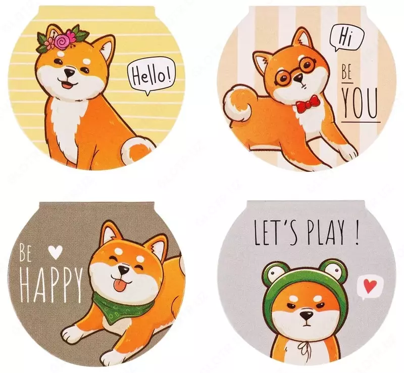 Dizayn magnit xatcho'p MESHU "Yoqimli it" 35 x 35 mm (Art.- MS_39407)