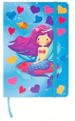 Записная книжка 7БЦ MS "Русалки" застежка резинка А5, 96 л. (Арт. - RSR120)