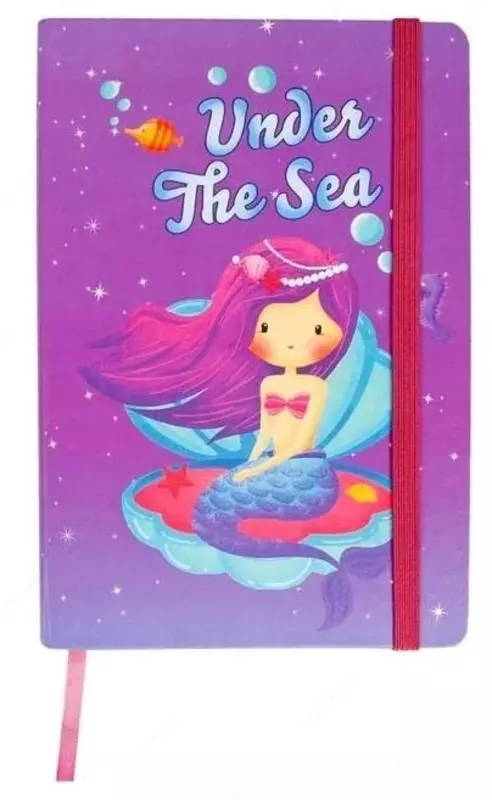 Записная книжка 7БЦ MS "Русалки" застежка резинка А5, 96 л. (Арт. - RSR120)