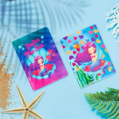 Записная книжка 7БЦ MS "Русалки" застежка резинка А5, 96 л. (Арт. - RSR120)