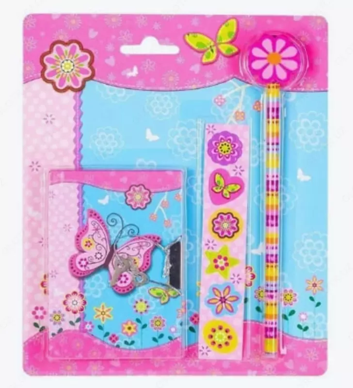 Детская Записная книжка 7БЦ ArtSpace "Butterfly" застежка замок А7, 64 л. (Арт. - NL170s_24586)