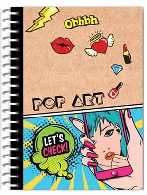 Записная книжка BG "Pop art" А6, 103 х 142 мм, 80 л. (Арт. - ЗКТ6гр80_лг_8328) Ассортимент