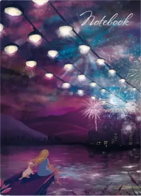 Записная книжка "Феникс+ "Notebook Яркая ночь" А6+, 130 х 185 мм, 80 л. (Арт. - 48346)