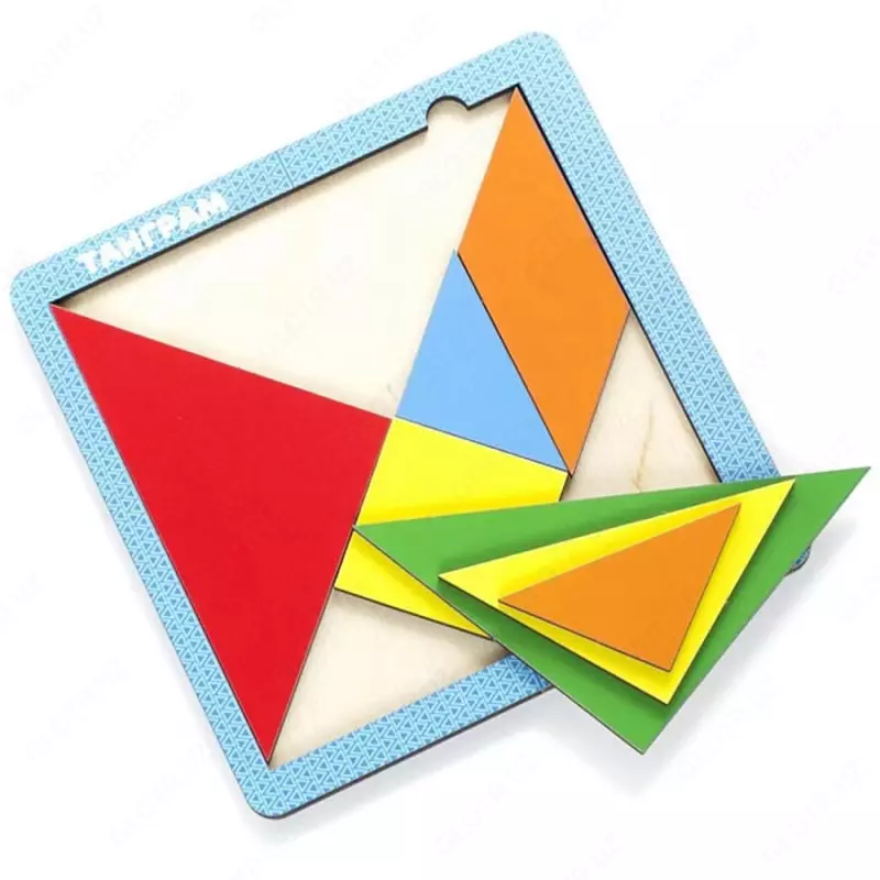 "Step Puzzle" jumboq o'yini Woodlandtoys tangram 2.0 (Art. - 83211)