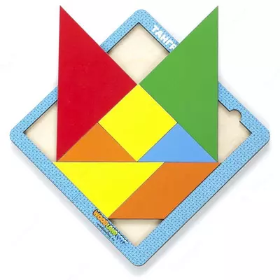Игра-головоломка  Игра-головоломка "Step Puzzle" Woodlandtoys танграм 2.0 (Арт. - 83211)