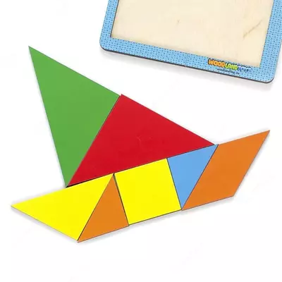 Игра-головоломка  Игра-головоломка "Step Puzzle" Woodlandtoys танграм 2.0 (Арт. - 83211)