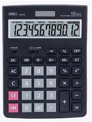 Калькулятор "Deli" 12 - разрядный (Арт. - 1521A)