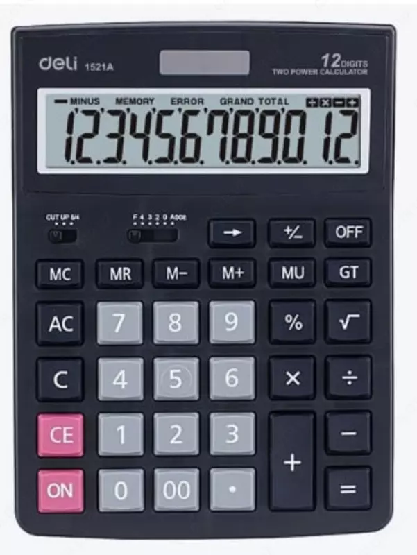 Калькулятор "Deli" 12 - разрядный (Арт. - 1521A)