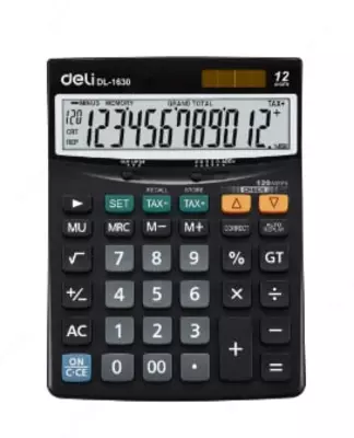 Калькулятор "Deli" 12 - разрядный (Арт. - 1630)