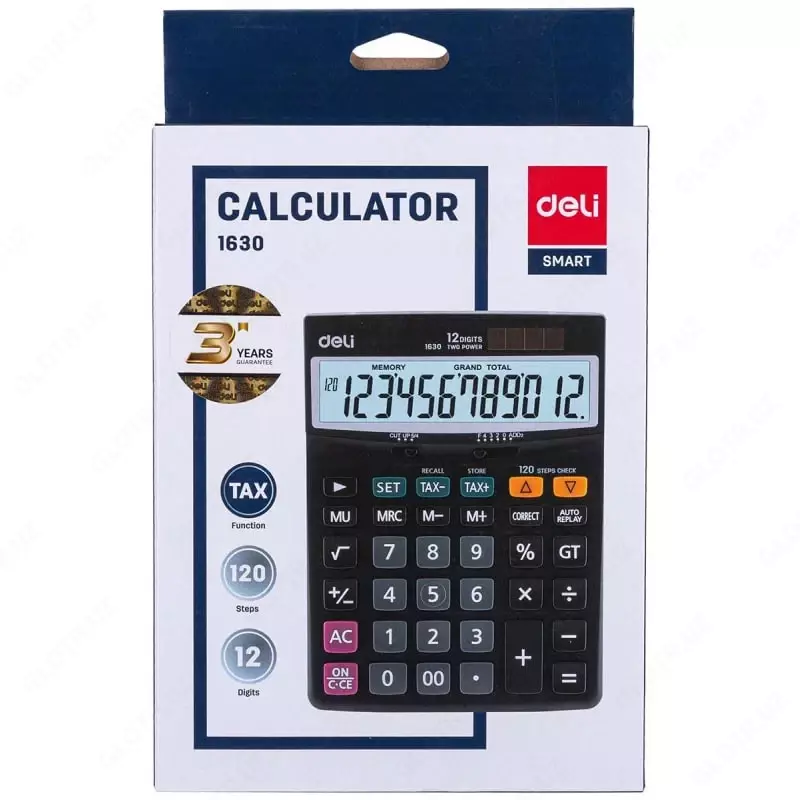 Калькулятор "Deli" 12 - разрядный (Арт. - 1630)