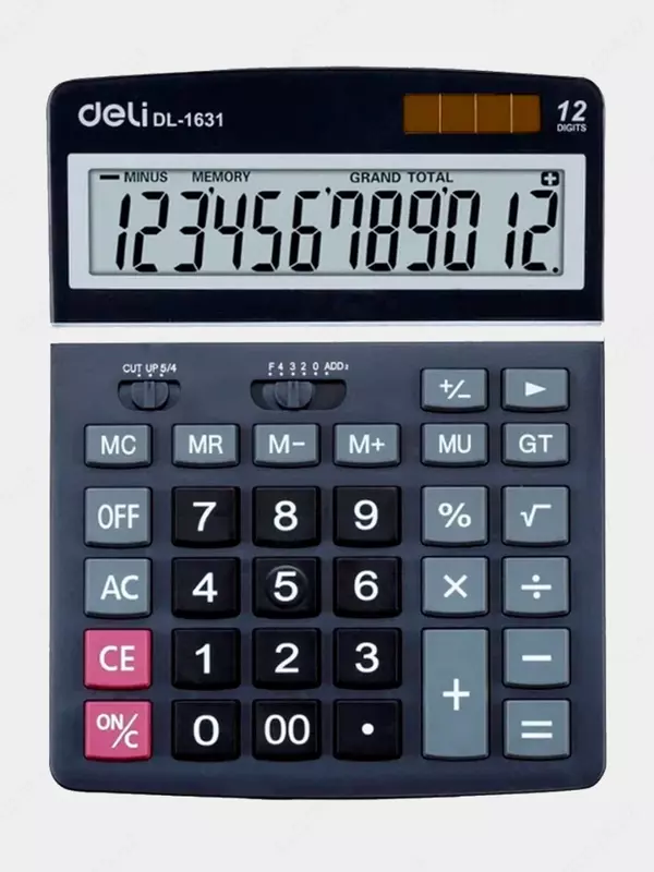 Калькулятор "Deli" 12 - разрядный (Арт. - 1631)