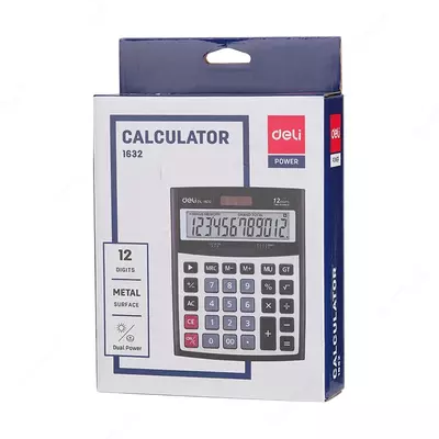 Калькулятор "Deli" 12 - разрядный (Арт. - 1632)