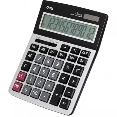 Калькулятор "Deli" 12 - разрядный (Арт. - 1672)