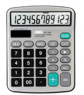 Калькулятор "Deli" 12 - разрядный (Арт. - 1837)