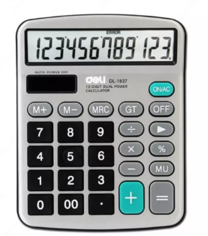 Калькулятор "Deli" 12 - разрядный (Арт. - 1837)
