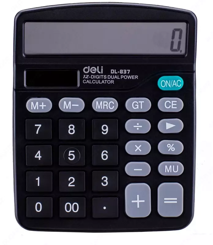 Калькулятор "Deli" 12 - разрядный (Арт. - 837)