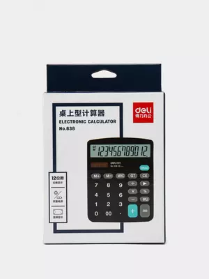 Калькулятор "Deli" 12 - разрядный (Арт. - 838)
