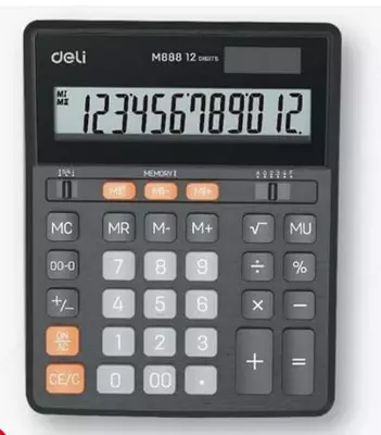 Kalkulyator "Deli" 12 - raqam (Art. - 888-M)
