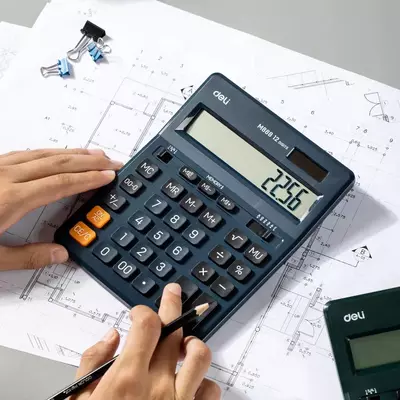 Калькулятор "Deli" 12 - разрядный (Арт. - 888-M-bl)