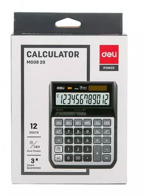 Kalkulyator "Deli" 12 - raqam (m. - 00820-EM)