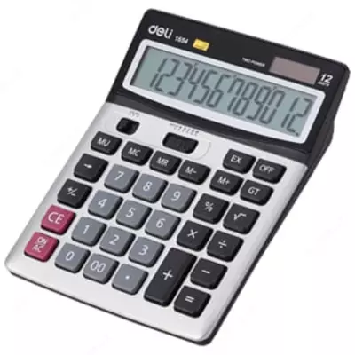 Калькулятор "Deli" 12 - разрядный (Арт. - 1654)